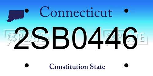 2SB0446 Connecticut License Plate