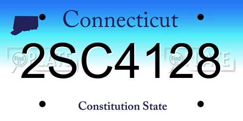 2SC4128 Connecticut License Plate