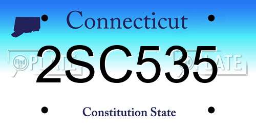 2SC535 Connecticut License Plate