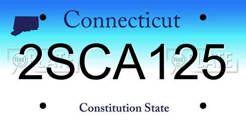 2SCA125 Connecticut License Plate