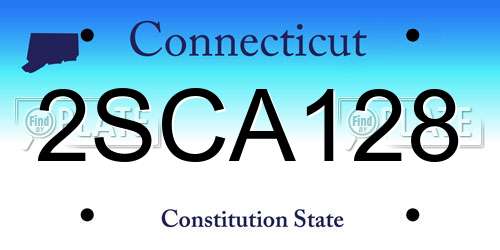 2SCA128 Connecticut License Plate