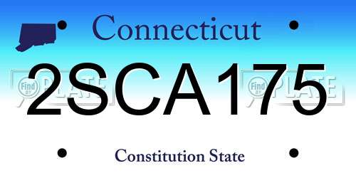 2SCA175 Connecticut License Plate