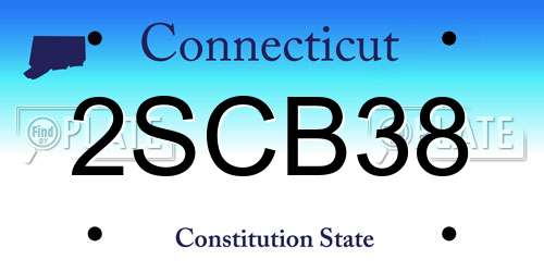 2SCB38 Connecticut License Plate