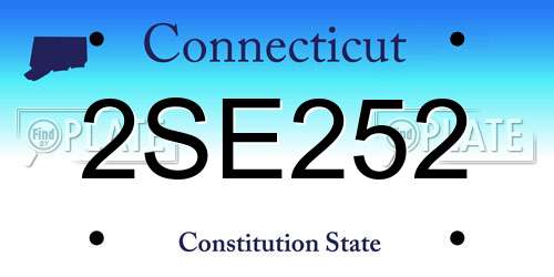 2SE252 Connecticut License Plate