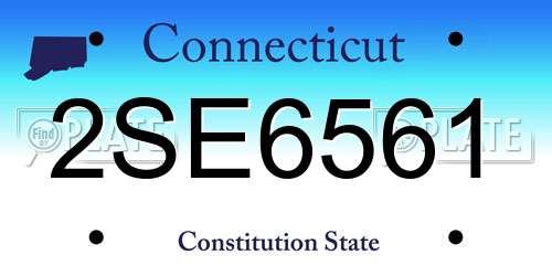 2SE6561 Connecticut License Plate