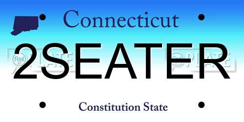 2SEATER Connecticut License Plate