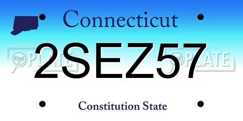 2SEZ57 Connecticut License Plate