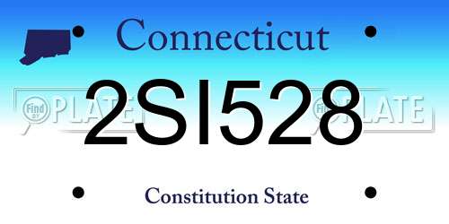 2SI528 Connecticut License Plate