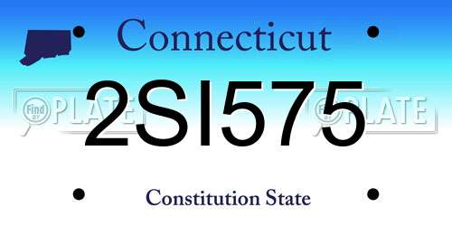 2SI575 Connecticut License Plate