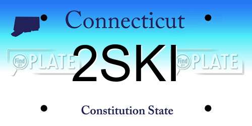 2SKI Connecticut License Plate