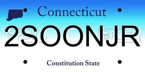 2SOONJR Connecticut License Plate