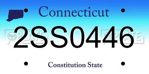 2SS0446 Connecticut License Plate