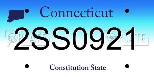 2SS0921 Connecticut License Plate