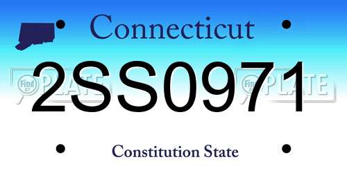 2SS0971 Connecticut License Plate