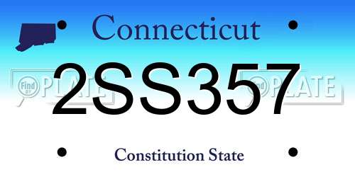 2SS357 Connecticut License Plate