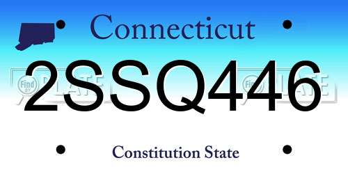 2SSQ446 Connecticut License Plate