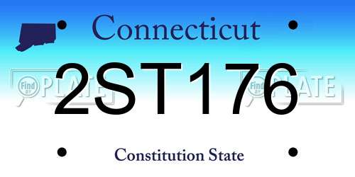 2ST176 Connecticut License Plate