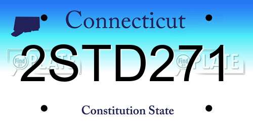 2STD271 Connecticut License Plate