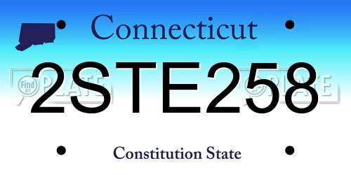 2STE258 Connecticut License Plate