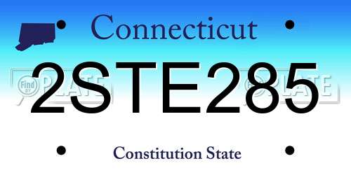 2STE285 Connecticut License Plate