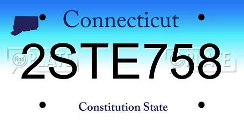 2STE758 Connecticut License Plate