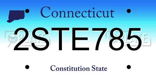 2STE785 Connecticut License Plate