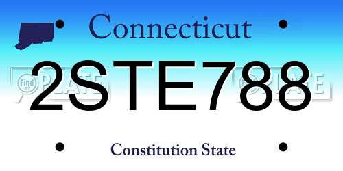 2STE788 Connecticut License Plate