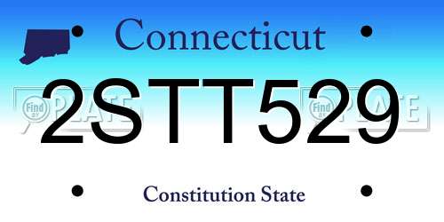 2STT529 Connecticut License Plate