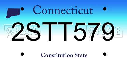 2STT579 Connecticut License Plate