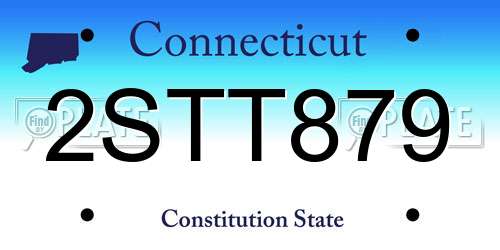 2STT879 Connecticut License Plate