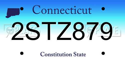 2STZ879 Connecticut License Plate