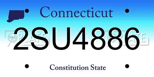 2SU4886 Connecticut License Plate