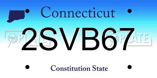 2SVB67 Connecticut License Plate