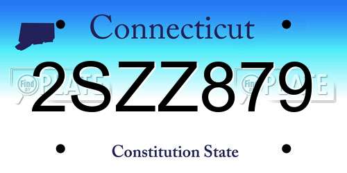 2SZZ879 Connecticut License Plate