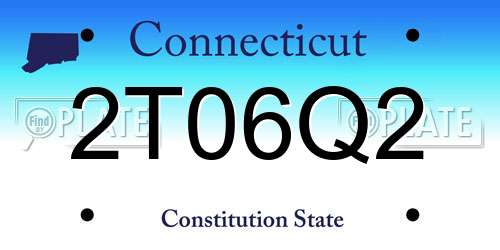 2T06Q2 Connecticut License Plate