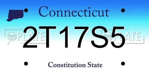 2T17S5 Connecticut License Plate