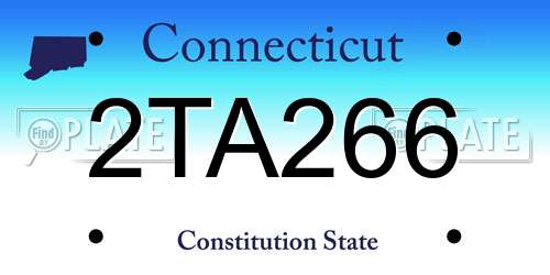 2TA266 Connecticut License Plate