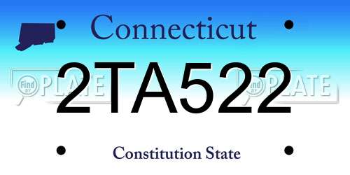 2TA522 Connecticut License Plate