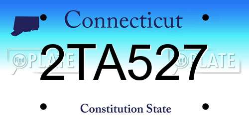 2TA527 Connecticut License Plate