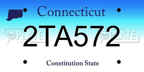 2TA572 Connecticut License Plate