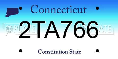 2TA766 Connecticut License Plate