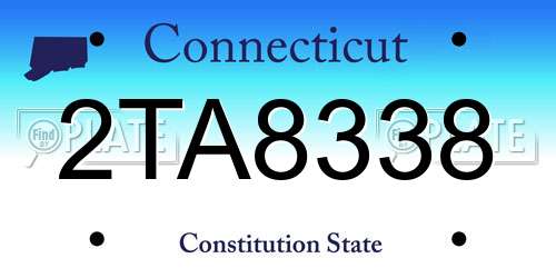 2TA8338 Connecticut License Plate