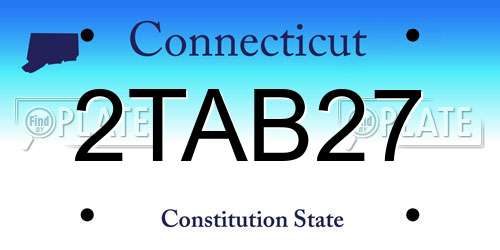 2TAB27 Connecticut License Plate