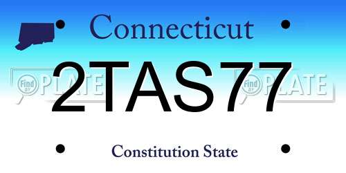 2TAS77 Connecticut License Plate