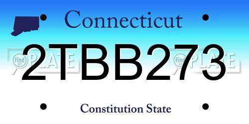 2TBB273 Connecticut License Plate