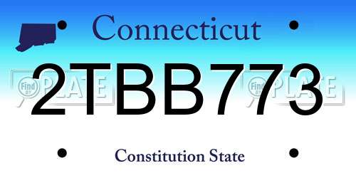 2TBB773 Connecticut License Plate