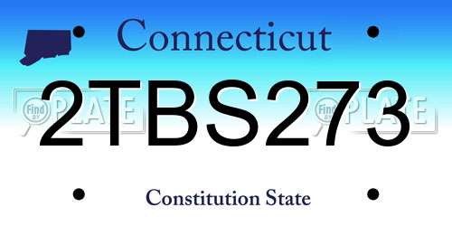 2TBS273 Connecticut License Plate