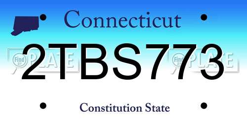 2TBS773 Connecticut License Plate