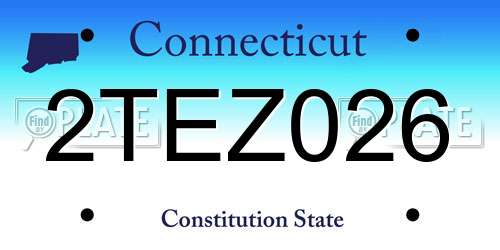 2TEZ026 Connecticut License Plate