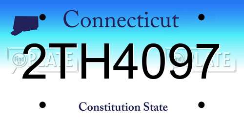 2TH4097 Connecticut License Plate